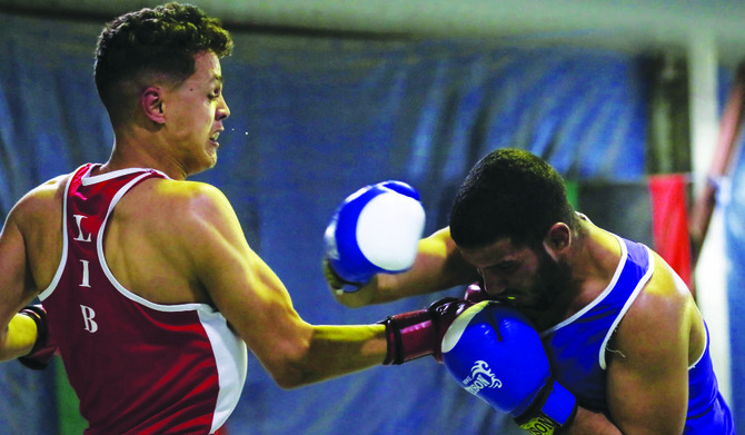 Boxers take part in a competition in Tripoli. (Reuters)