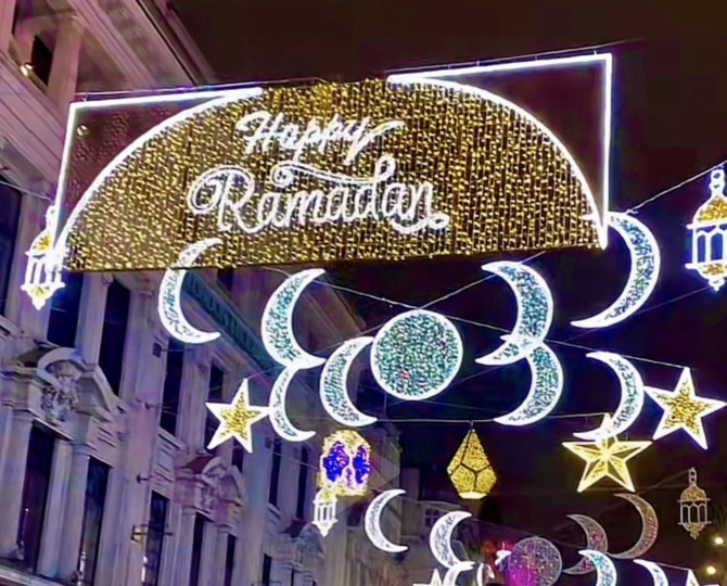 London lights up with Ramadan decorations