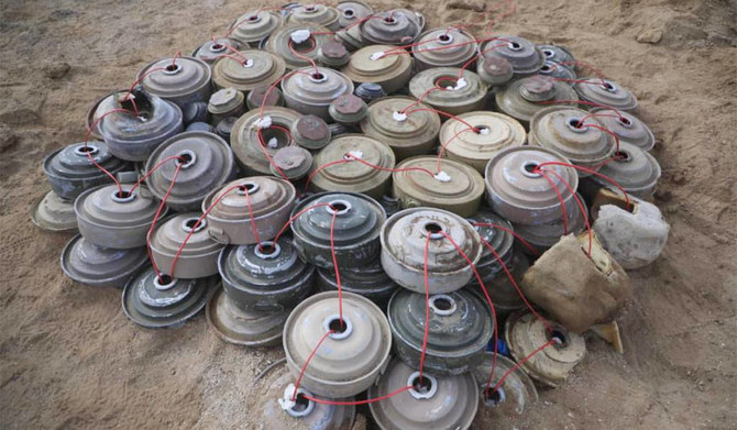 The Saudi project destroyed 5,627 hazardous mines and explosives. (Supplied)