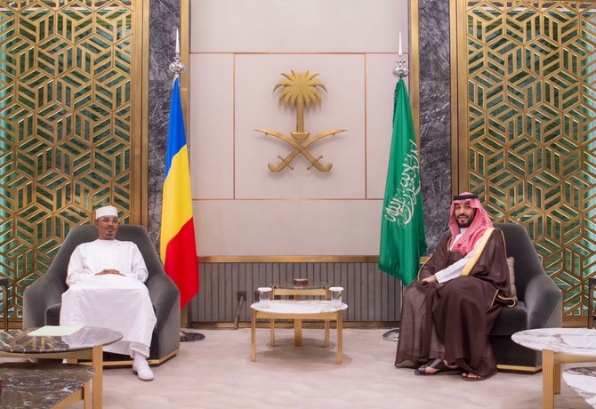 Saudi crown prince receives transitional president of Chad