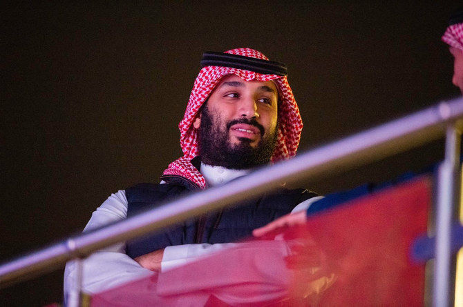 Archive picture of Saudi Crown Prince Mohammed bin Salman attending a match in Diriyah. AFP
