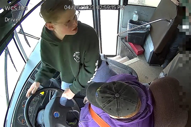 Little hero: Boy stops Michigan school bus with ill driver