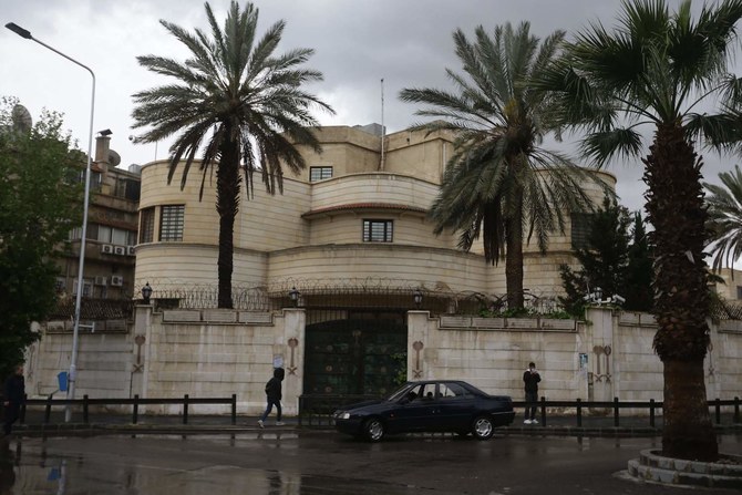 The Saudi Embassy in Damascus can be seen in this photo. (File/AFP)