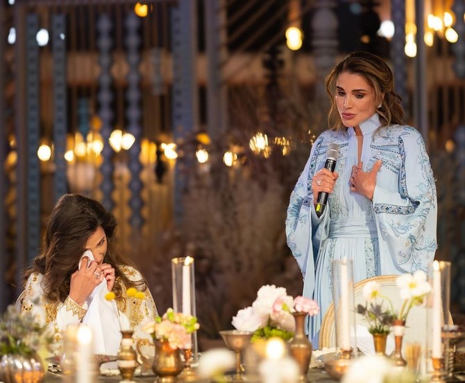 Jordan’s Queen Rania hosts henna celebration for Saudi Arabia’s Rajwa Al-Saif before royal wedding