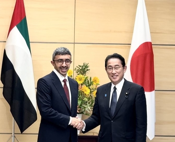 UAE Foreign Minister meets Japan Prime Minister, seeks stronger ties