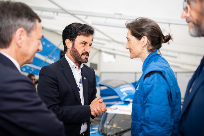 FIA President Mohammed Ben Sulayem with French Minister of Sports Amelie Oudea-Castera. (FIA)