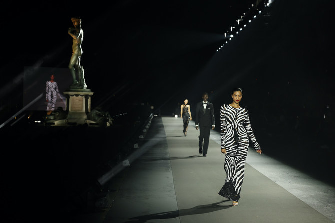 Arab models walk for LuisaViaRoma in Italy