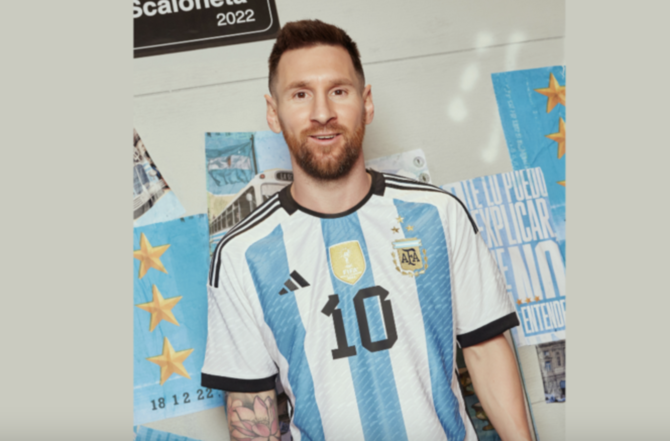 ‘High in the Sky’ is a line taken from the Argentine anthem. (Adidas)
