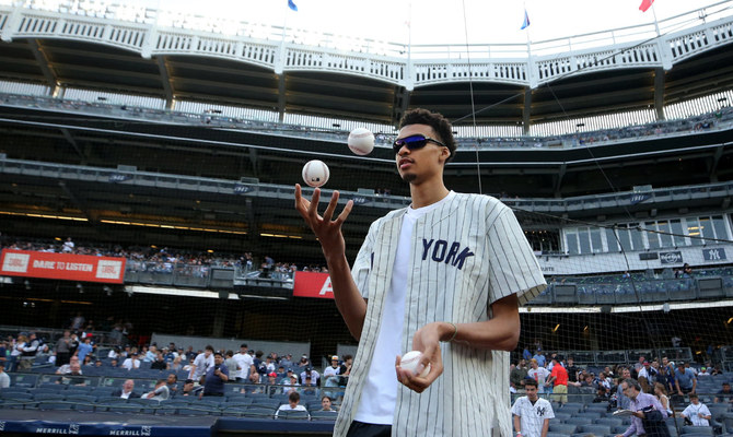 Victor Wembanyama throws out ceremonial first pitch at Yankee Stadium ahead of NBA draft
