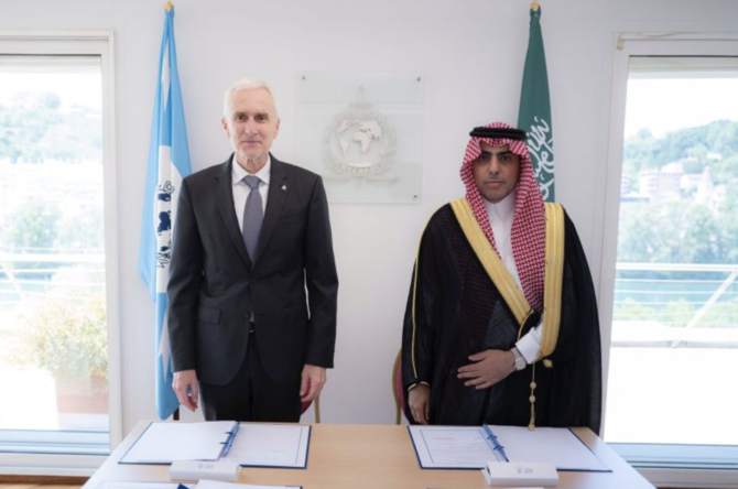 Contribution agreement was signed by the director general of Saudi Interpol, Col. Abdulmalik Al-Sogiah, at Interpol headquarters