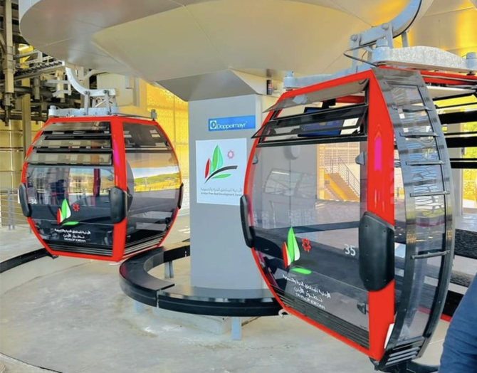New cable car is a big hit with tourists in Jordan’s northern forest city