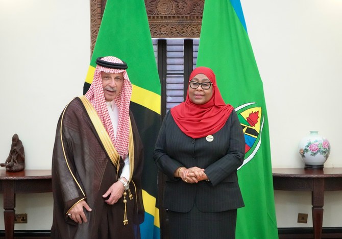 Tanzania’s President Samia Suluhu Hassan receives Saudi Royal Court Adviser Ahmed bin Abdulaziz Kattan in Dar es Salaam.