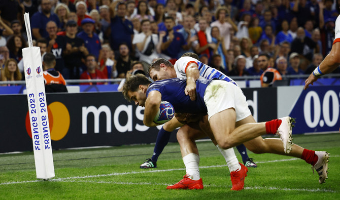 Dupont’s facial injury mars France’s 14-try romp against Namibia at the Rugby World Cup