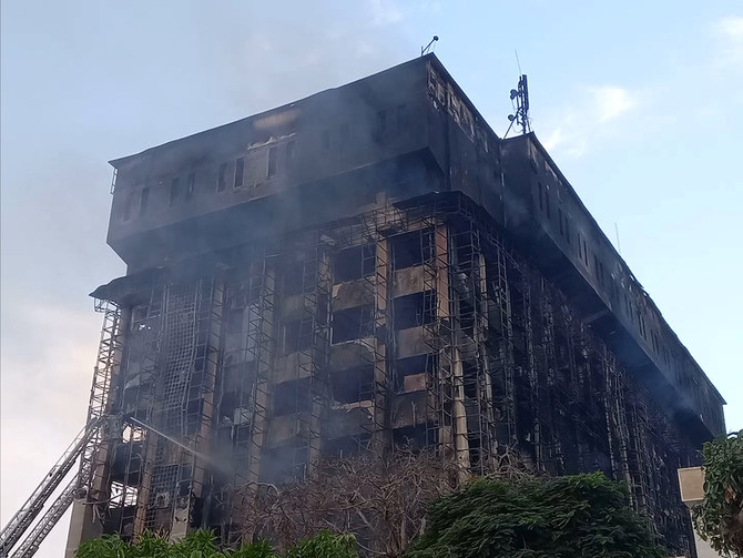 Blaze rips through police headquarters in Egypt, dozens feared dead