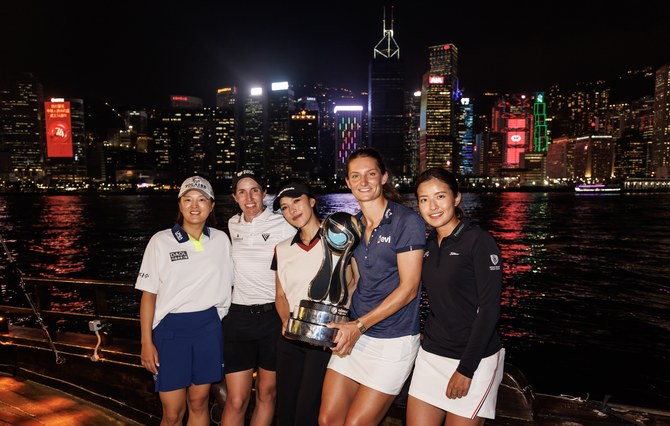 Golf stars swing into Hong Kong’s Victoria Harbor ahead of Aramco Team Series presented by PIF