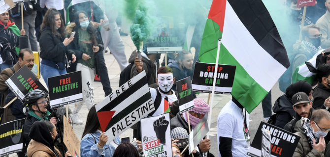 The rise in Islamophobia comes amid massive pro-Palestine protests in the capital.