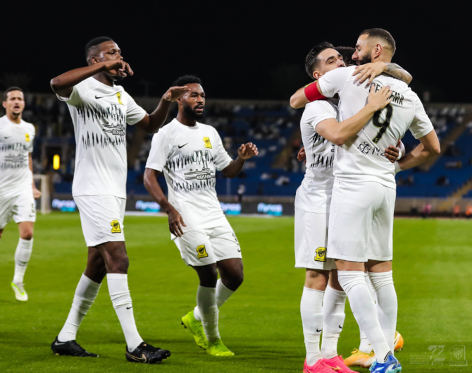 Karim Benzema scores both goals as Al-Ittihad and Al-Taawoun share spoils in SPL clash