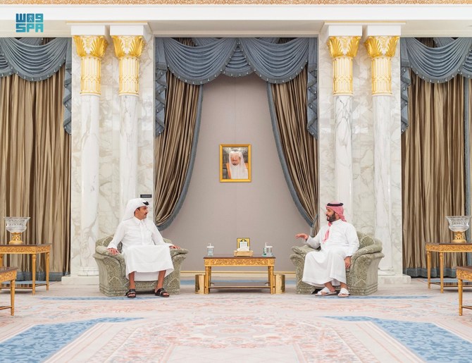 Saudi crown prince holds talks with Qatar’s emir, African leaders in Riyadh