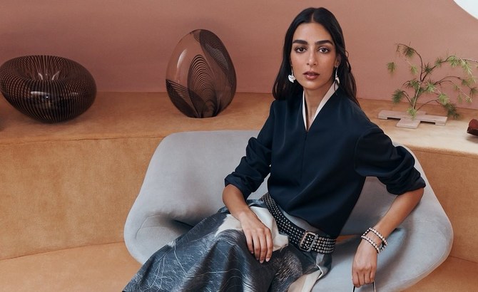 Nora Attal glitters in Tory Burch’s holiday shoot