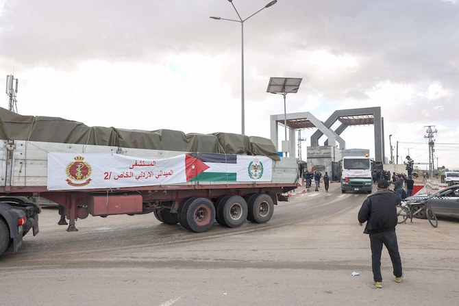 Medical supplies arrive at Rafah crossing for second field hospital Jordan plans in Gaza