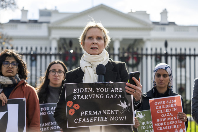 Cynthia Nixon starts hunger strike to demand ceasefire in Gaza
