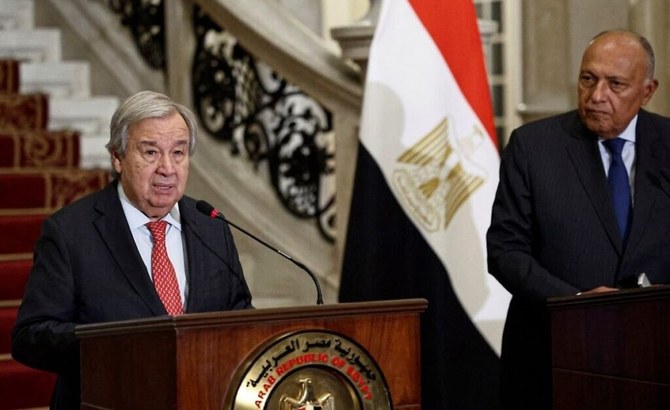 Egypt’s foreign minister, UN chief discuss need for permanent Gaza ceasefire