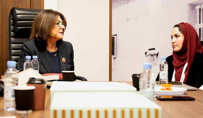 The French senator Nathalie Goulet spoke to Noor Nugali, Arab News' Deputy Editor-in-Chief. (AN photo by Loai Elkelawy)