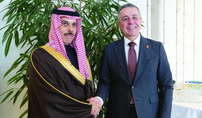 Ignazio Cassis receives Prince Faisal bin Farhan in Geneva. (Supplied)
