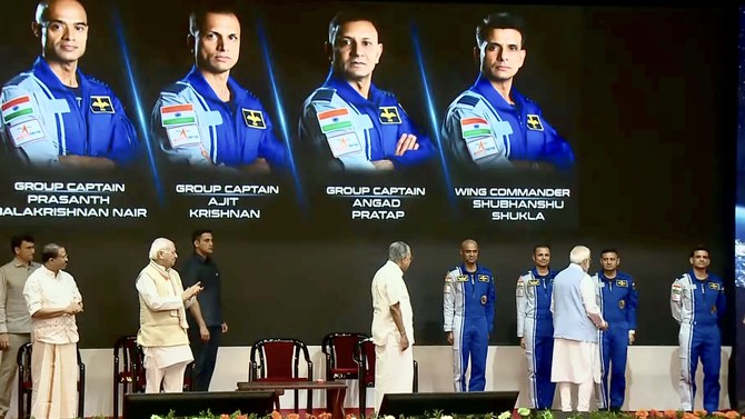 India names four astronauts for first human space flight
