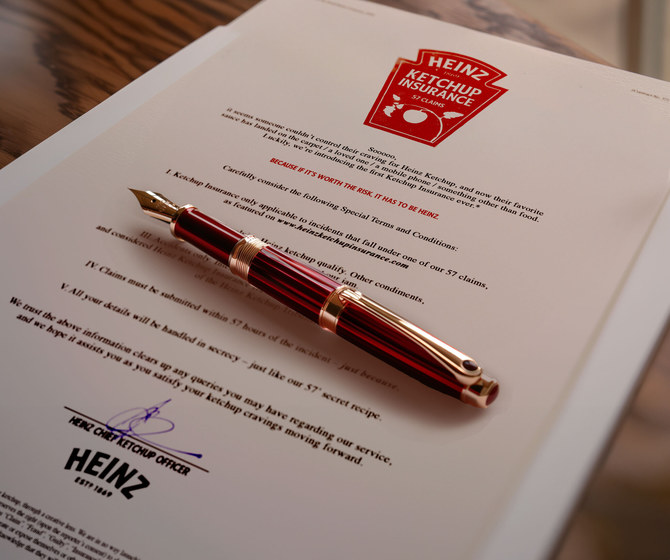 Heinz Arabia insures ketchup fans against spills and splotches