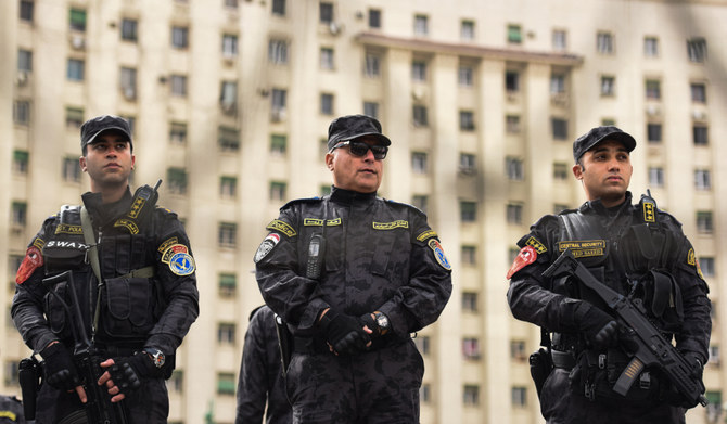 Members of the Egyptian police special forces stand guard in Cairo. (AFP file photo)