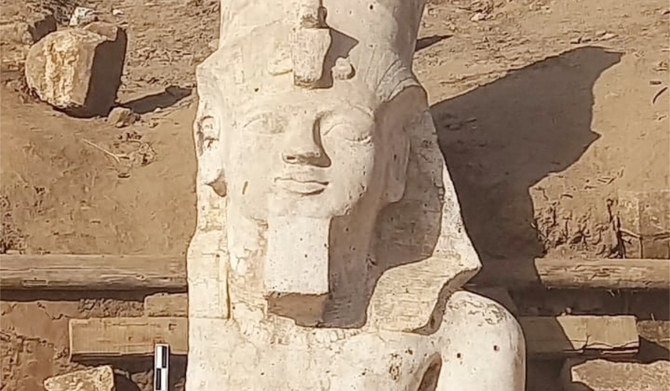Archaeologists in Egypt unearth section of large Ramses II statue