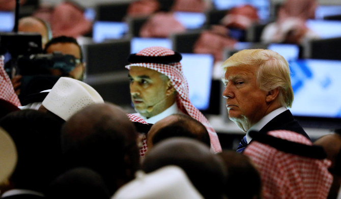 US President Donald Trump tours the new Global Center for Combatting Extremist Ideology in Riyadh, May 21, 2017. (REUTERS)