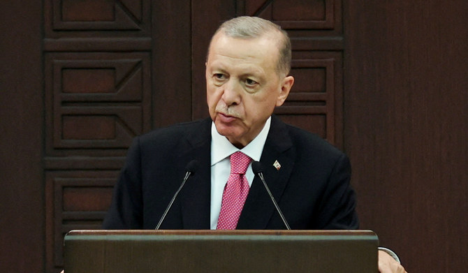 Turkish President Tayyip Erdogan announces new cabinet during a press conference in Ankara, Turkey June 3, 2023. (REUTERS)