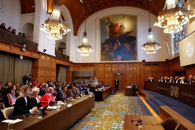 Judges at the ICJ rule on emergency measures against Israel in The Hague. Jan. 26, 2024 (Reuters)
