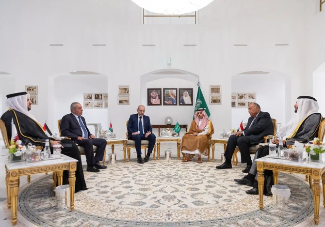 Prince Faisal bin Farhan chaired the ministerial consultative meeting of the six-party Arab Committee in Riyadh (SPA)