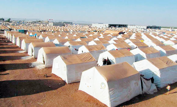 KSA sets up 5,000 tents for Syrian refugees