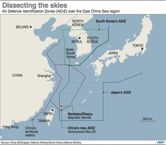 Japan Philippines Alarmed By China S New Air Zone Arab News