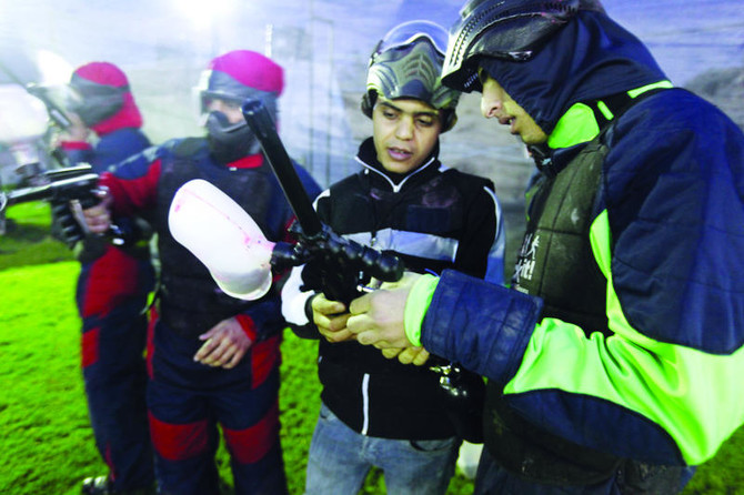 A different sort of combat at Gaza paintball zone