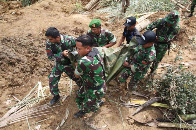 Indonesia landslides leave 12 dead, 14 missing